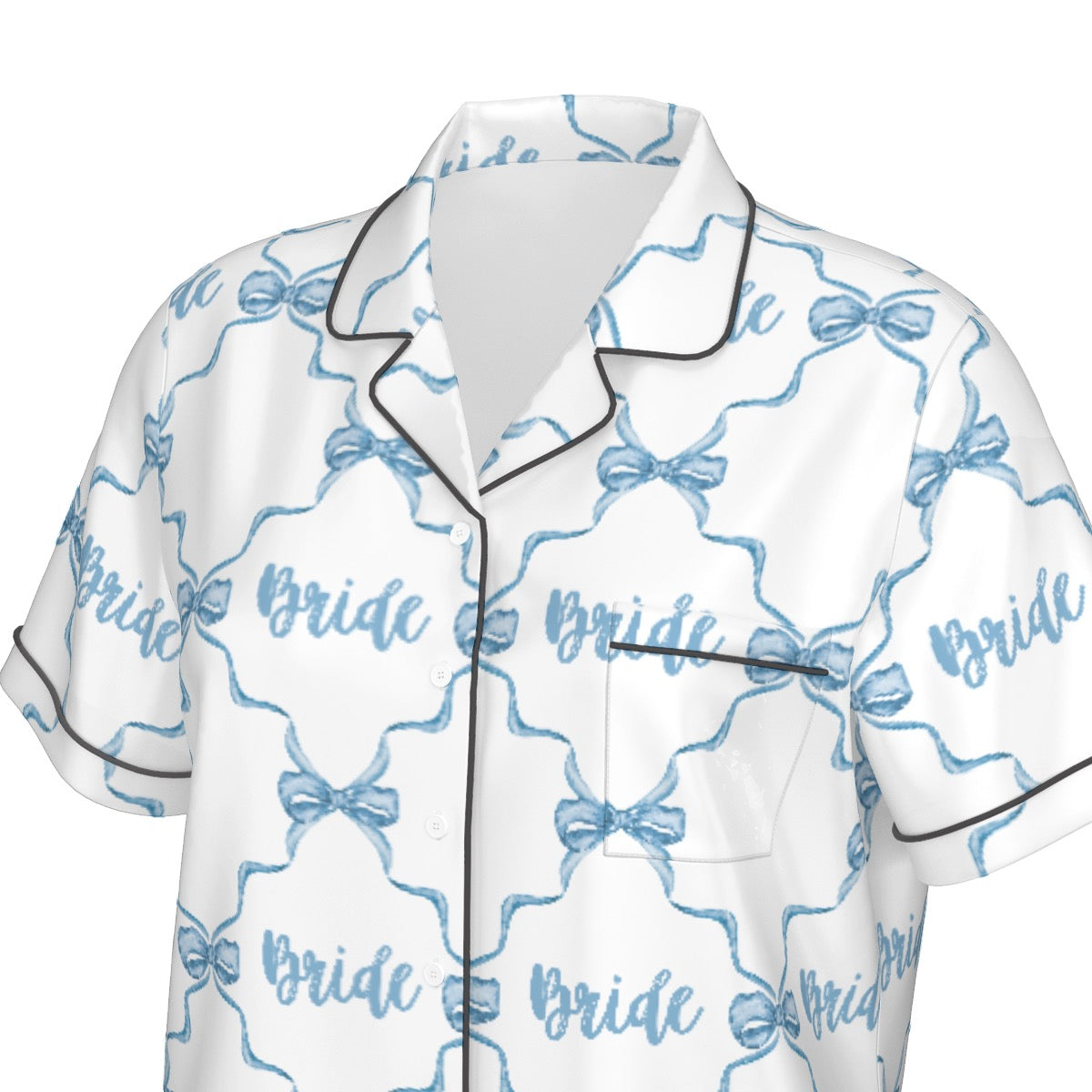 Bride [white] Women's Pajama Set With Short Sleeve