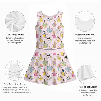 Princess Women's Sports Tank & Skort Set