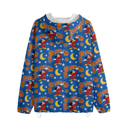 Pumpkin Sorcerer Unisex Pullover Jacket With Zipper Closure