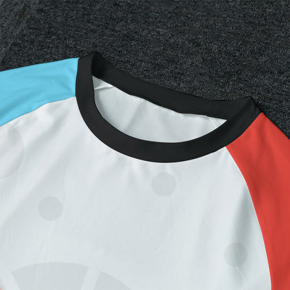 Blue/Red Choose Wisely Men's Raglan Sleeve Pajamas
