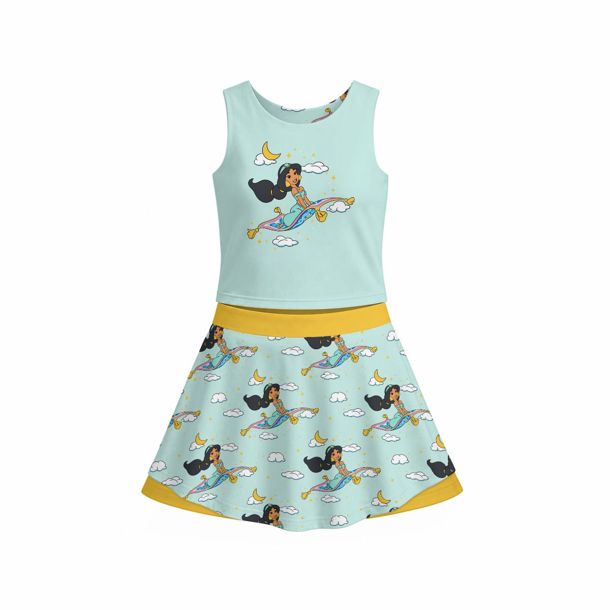 A Whole New World Girl's Sports Tank & Skort Set