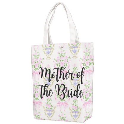 Mother of the Bride Floral Canvas Bag With Shoulder Strap