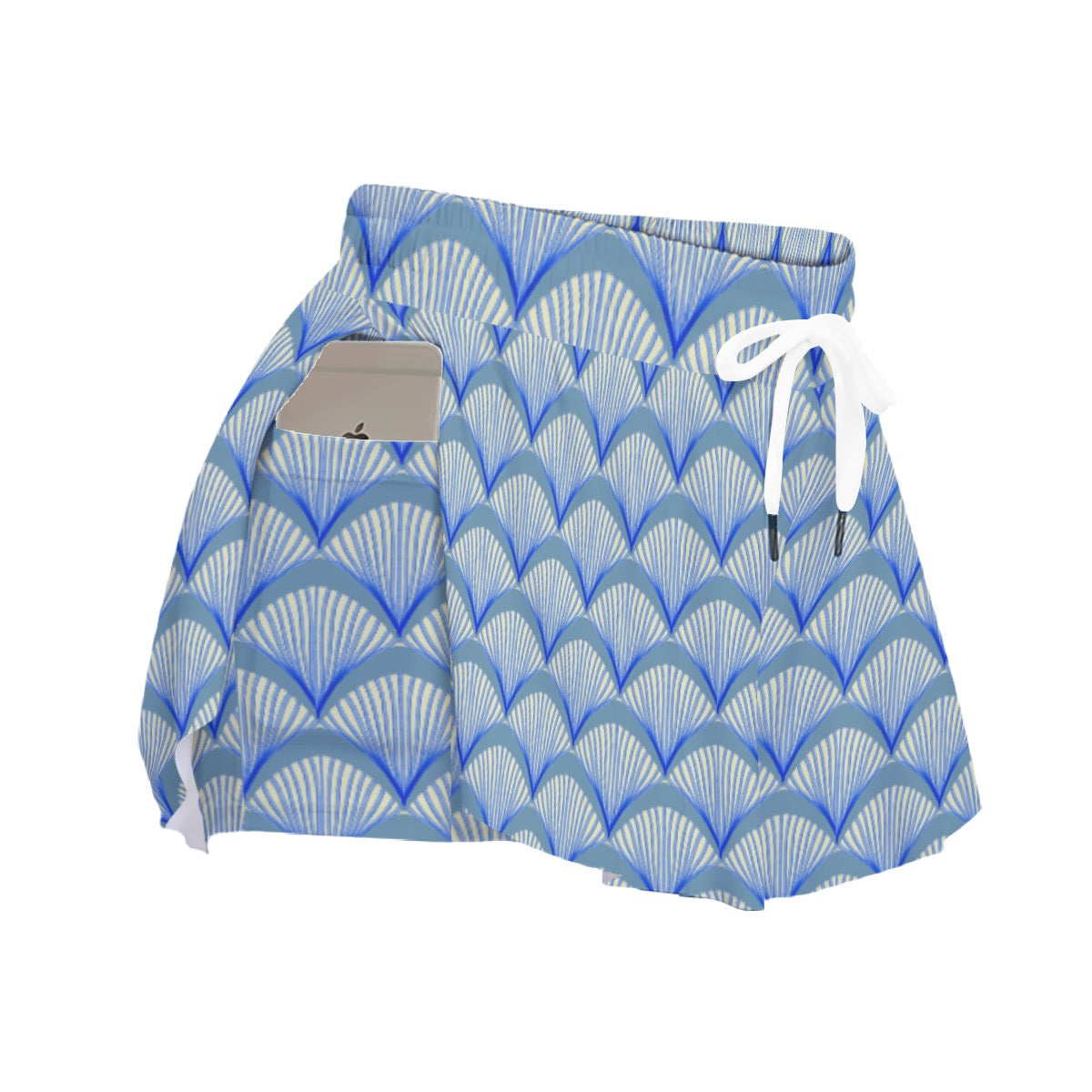 Scalloped Shells Women's Sport Skorts With Pocket