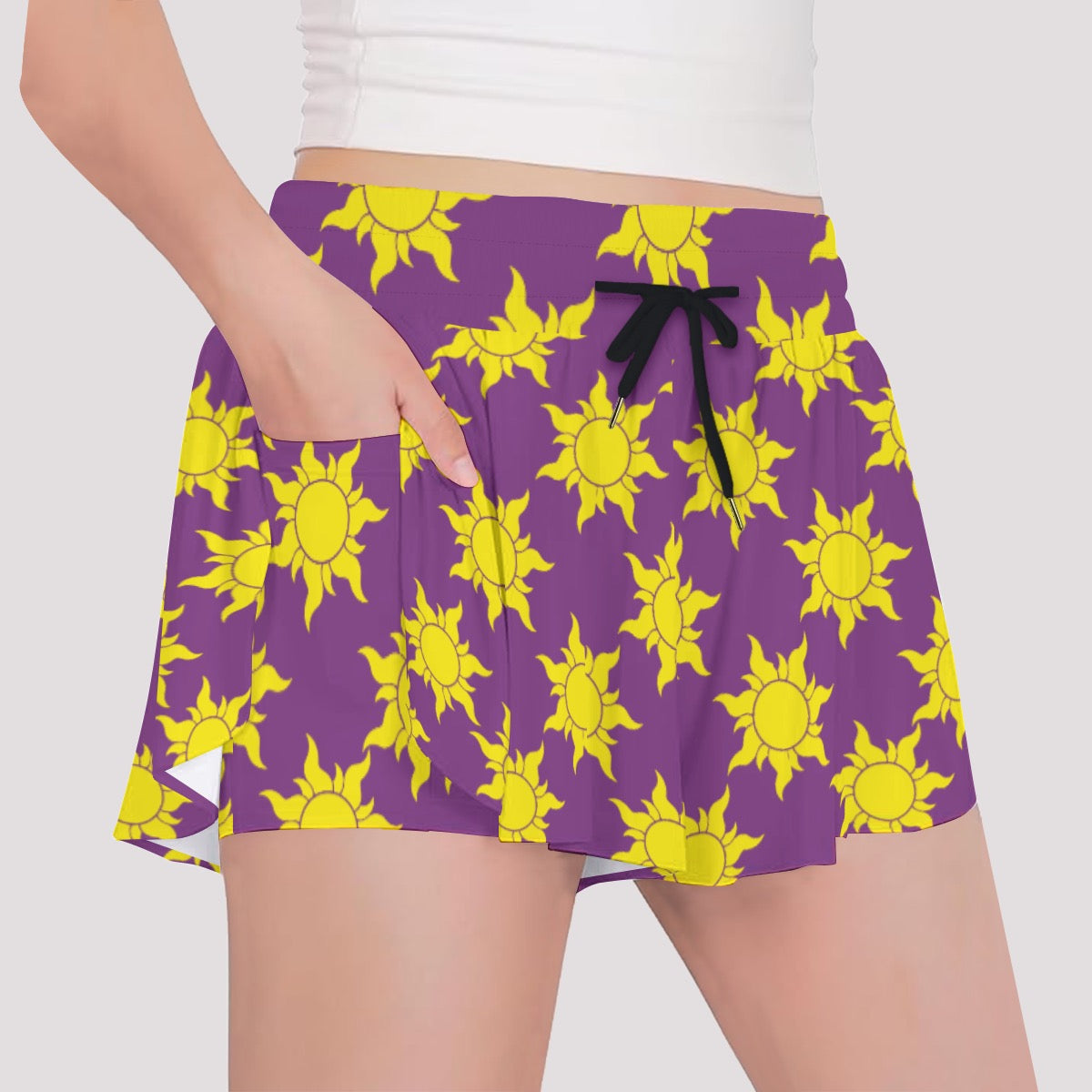 Purple Suns Girls' Sports Culottes