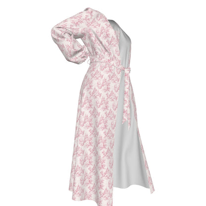 Castle Toile Women's Lace-up Chiffon Robe