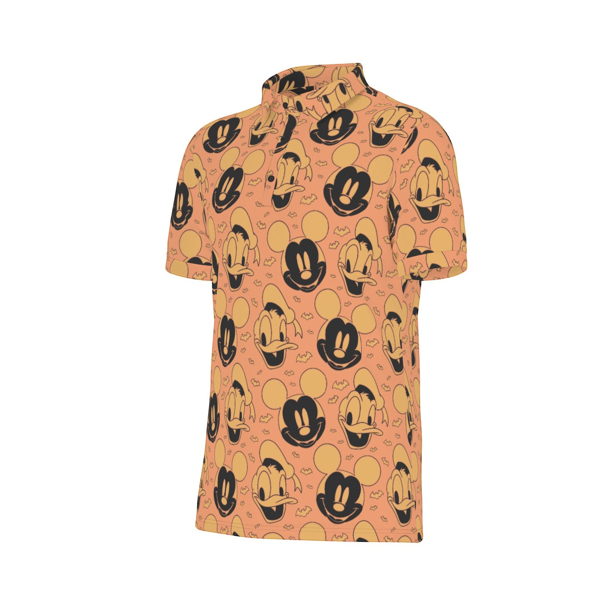 Pumpkin Carving [orange] Men's Stretch Collar Polo Shirt