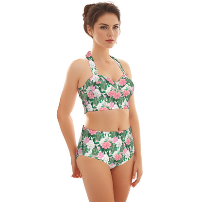 Masterful Women's Swimsuit Set With Halter