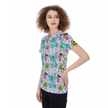 Purple Friendly Monsters Women‘s t-Shirt