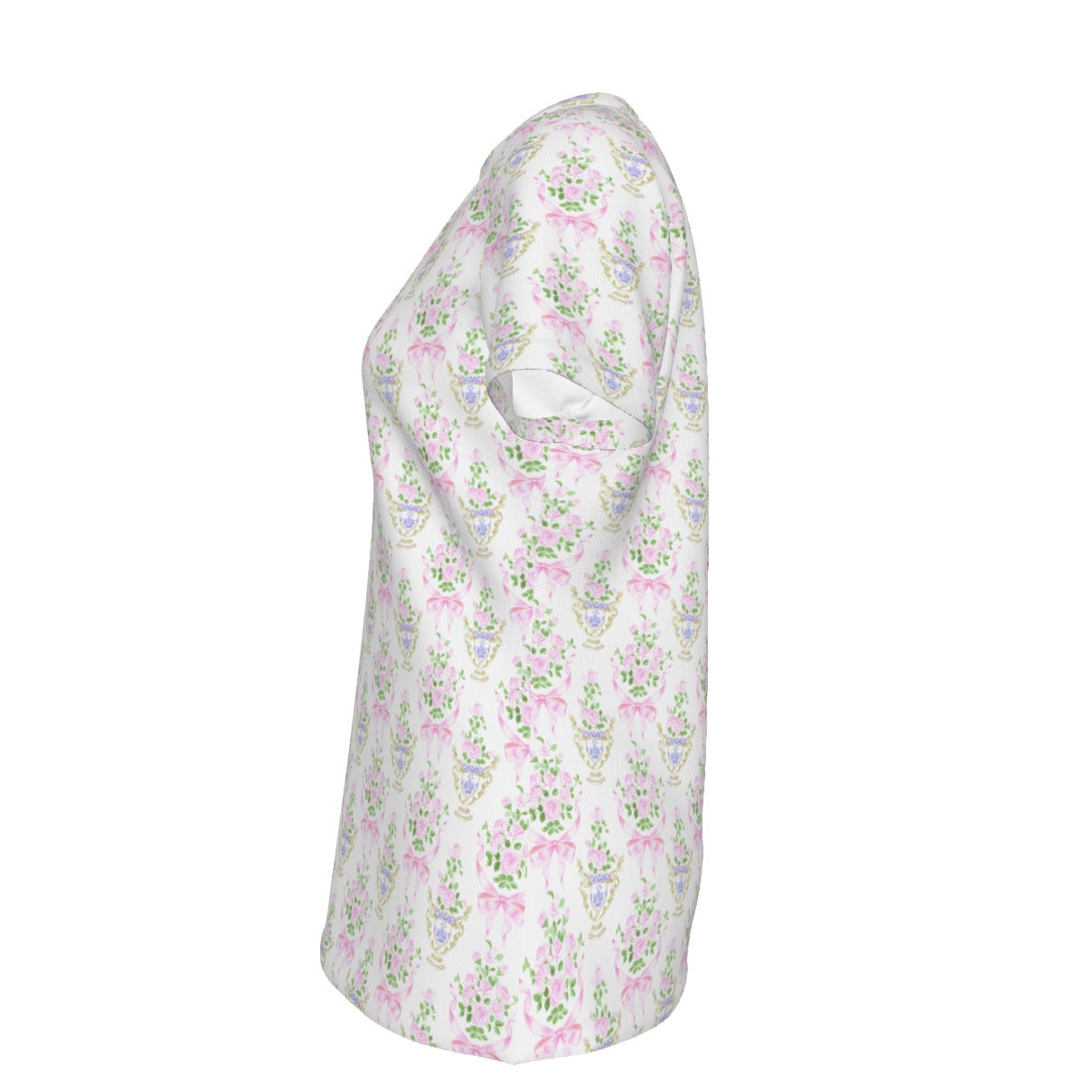 Floral Women's Round Neck Athletic T-Shirt|210GSM