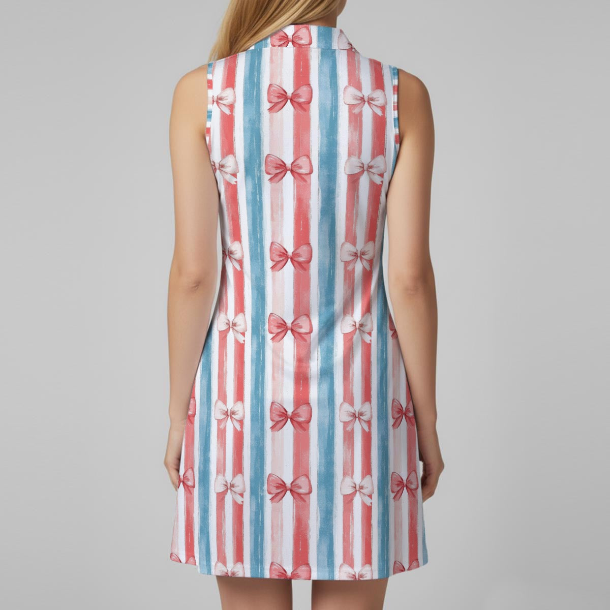 Patriotic Bows & Stripes Women’s Sports Dress Set