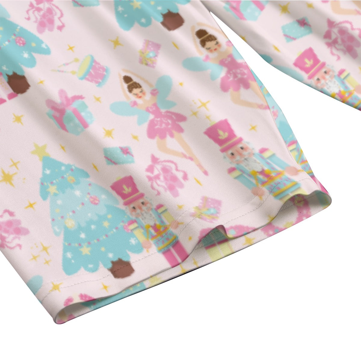 Pastel Christmas Nutcracker Women's T-shirt Set With Short Sleeve