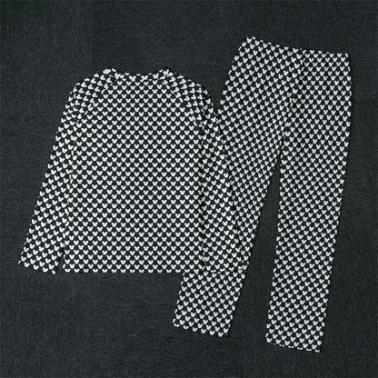 Micro MM Men's Raglan Sleeve Pajamas With Wide Ankles