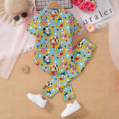 Porthole Stripe Kids' Casual Top and Pants Set