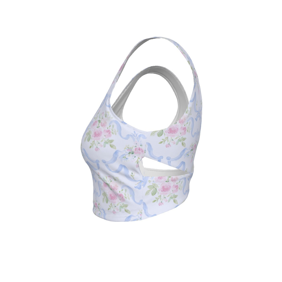 Grandmillenial Ribbon Women's Back Cross Sports Bra