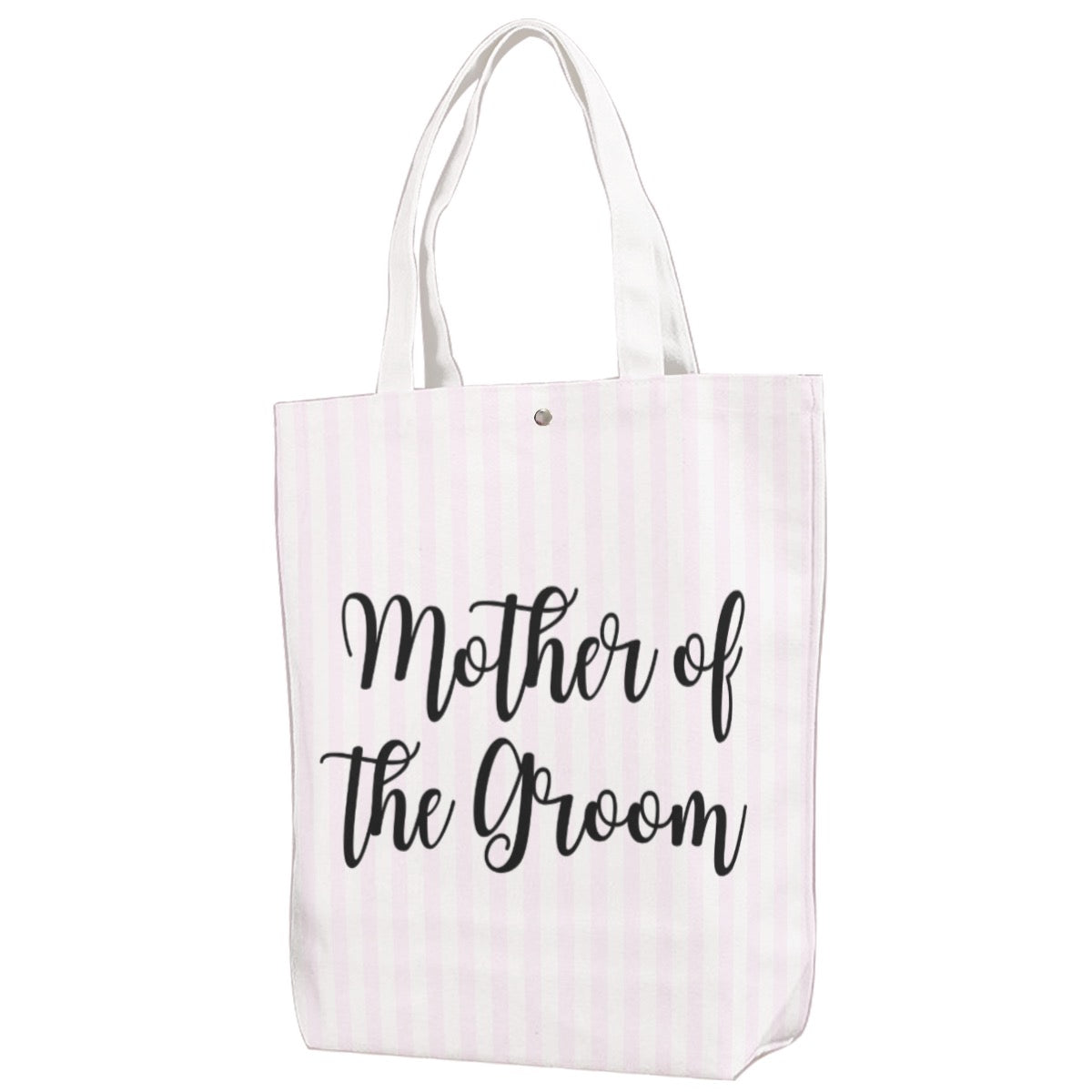 Mother of the Groom Striped Canvas Bag With Shoulder Strap