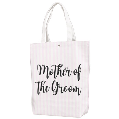 Mother of the Groom Striped Canvas Bag With Shoulder Strap