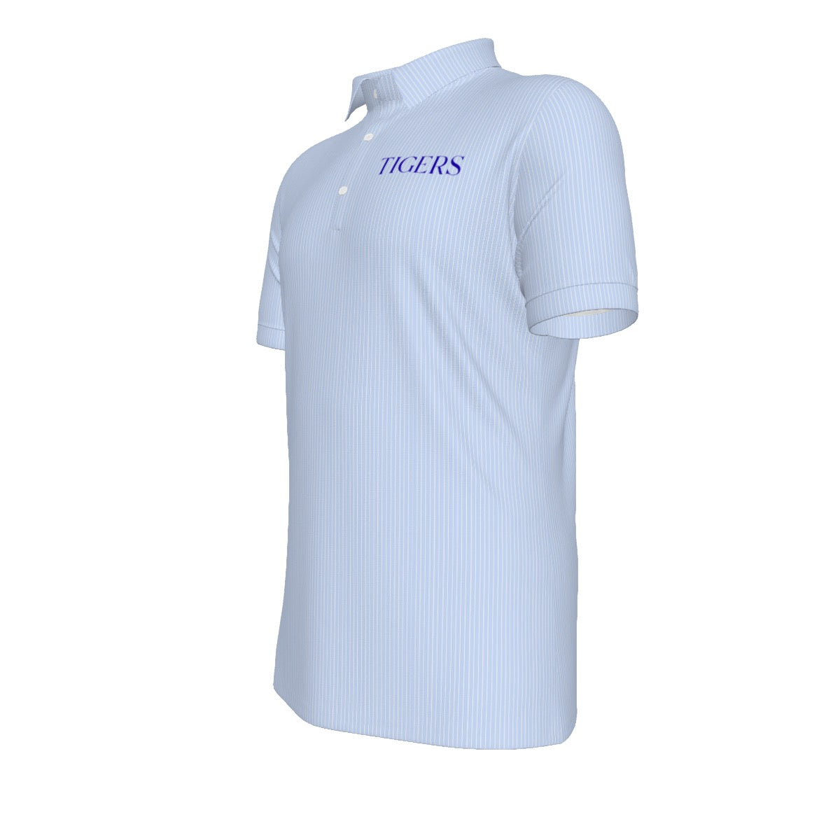 Blue Stripe Tigers Men's Stretch Collar Polo Shirt
