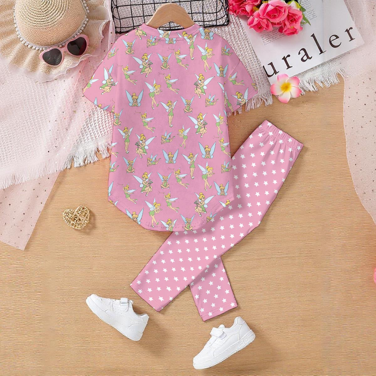 Pink Tink & Stars Kids' Casual Top and Pants Set