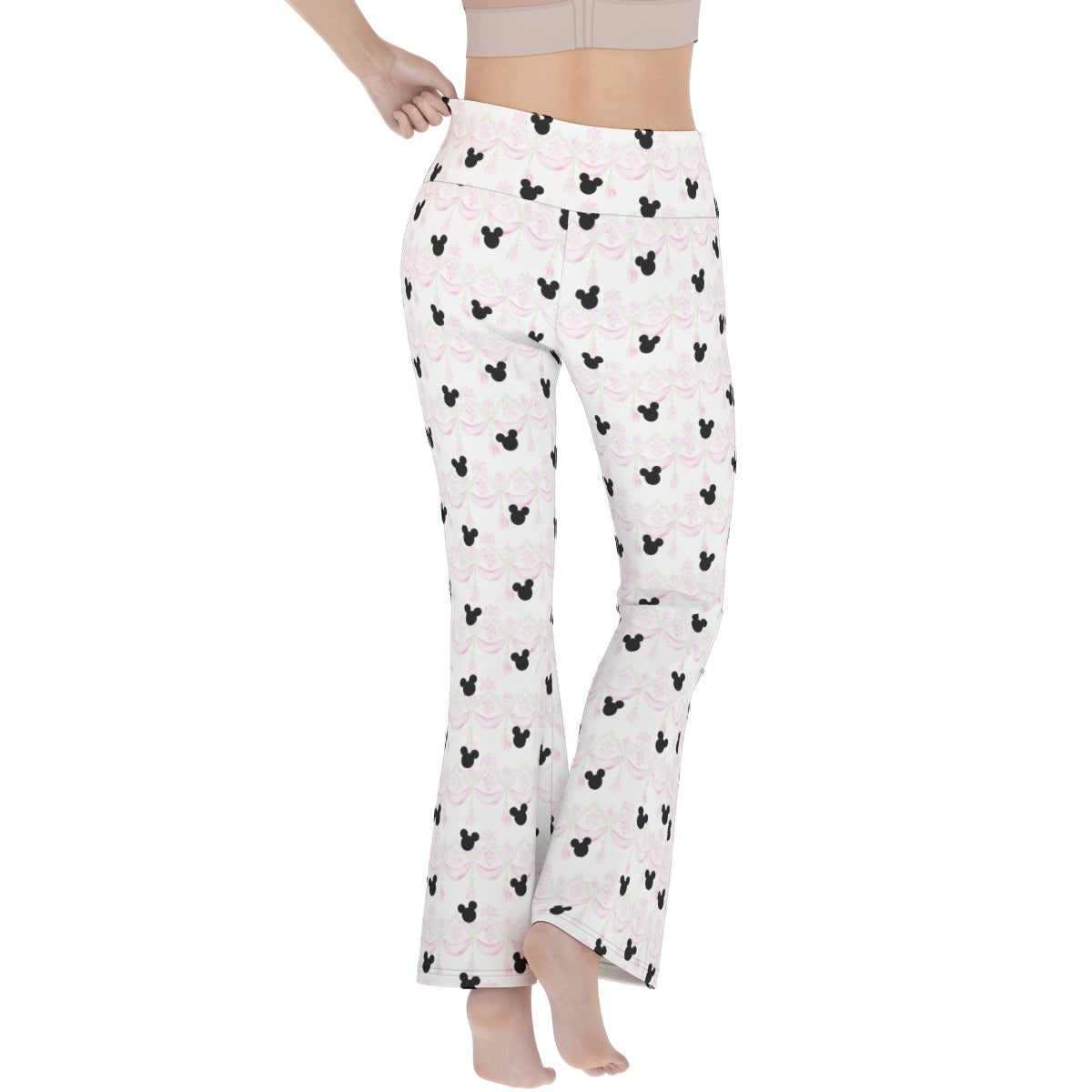 Pink Swag & Tassel Women's Flare Yoga Pants