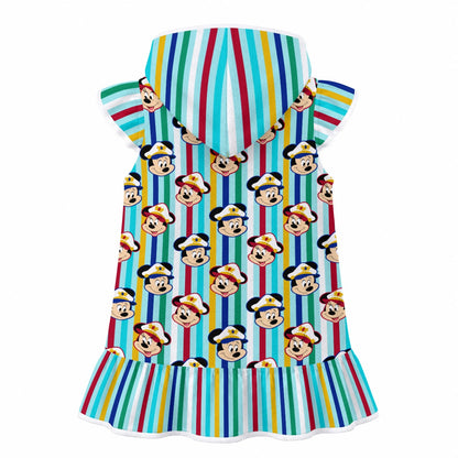 Merry Time Sailors Girls' Hooded Beach Cover-Up