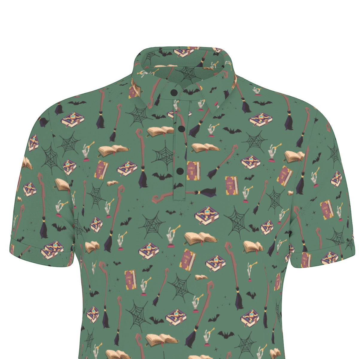 Green Wizard Men's Stretch Collar Polo Shirt