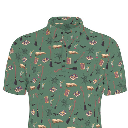 Green Wizard Men's Stretch Collar Polo Shirt