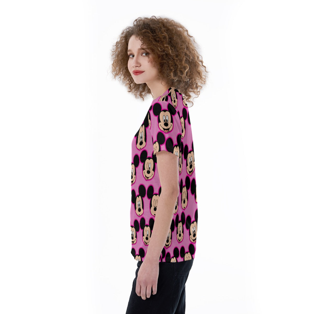Pink MM V-neck Women's T-shirt