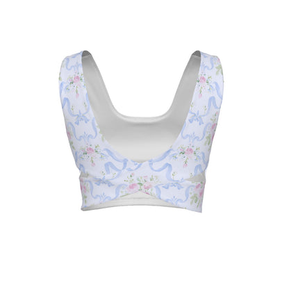 Grandmillenial Ribbon Women's Back Cross Sports Bra