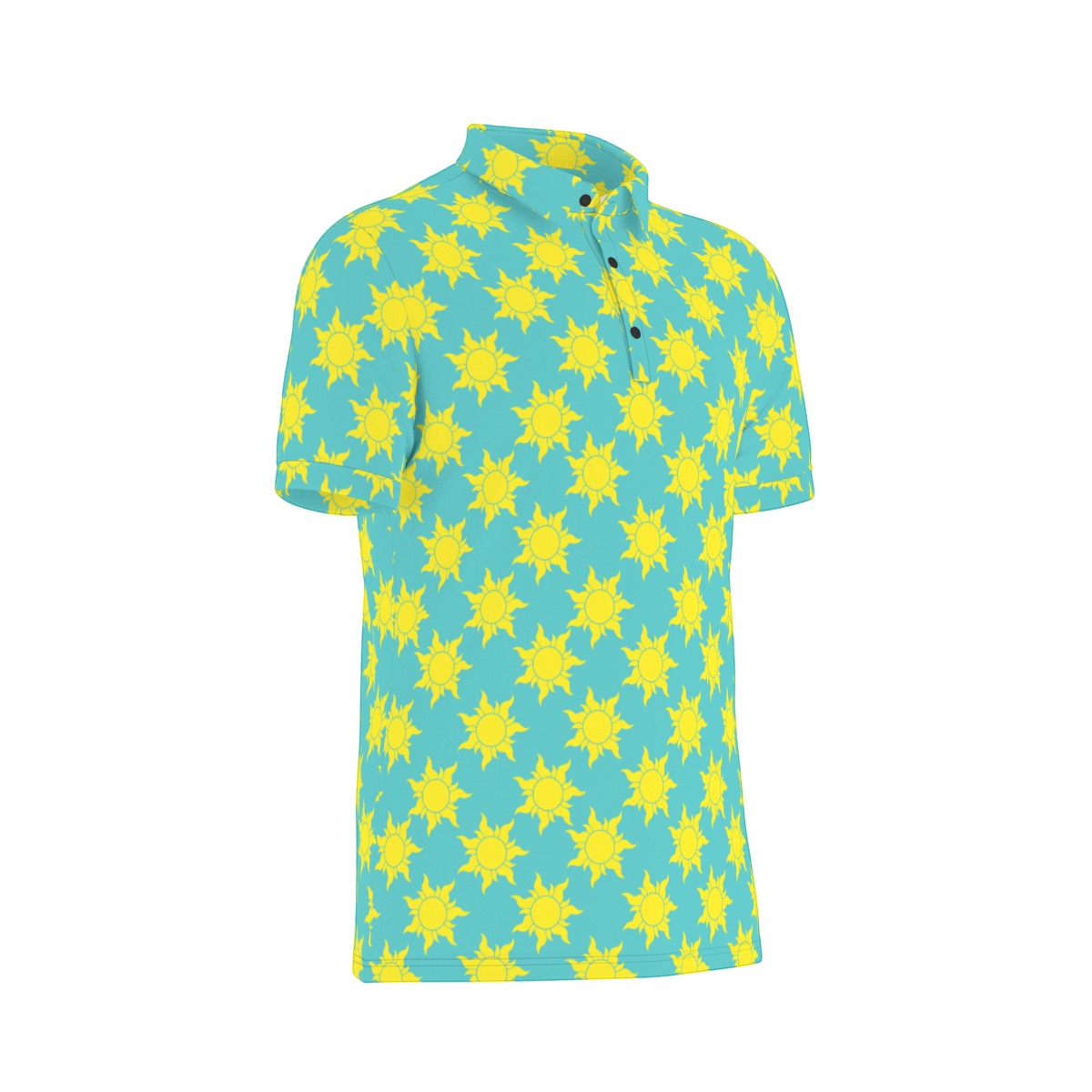 Teal Suns Men's Stretch Collar Polo Shirt