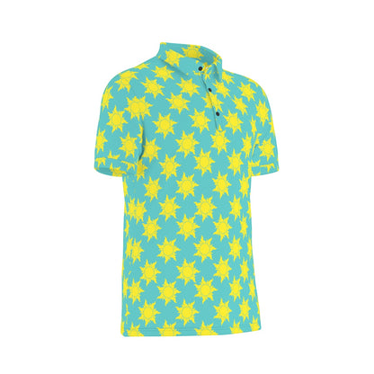 Teal Suns Men's Stretch Collar Polo Shirt
