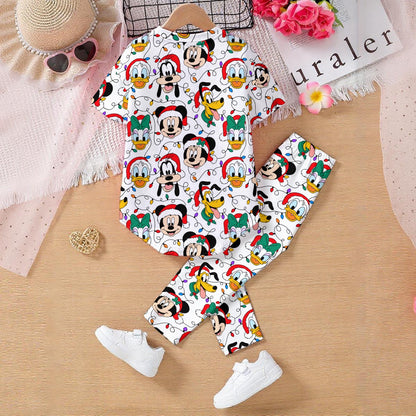 Festive Friends with Lights Kids' Casual Top and Pants Set