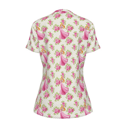 Floral Aurora Women's Round T-Shirt|210GSM