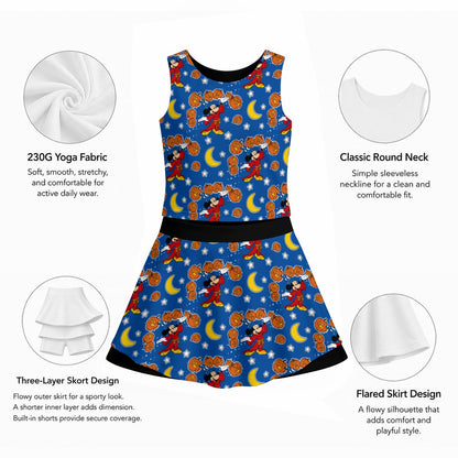 Pumpkin Sorcerer Women's Sports Tank & Skort Set