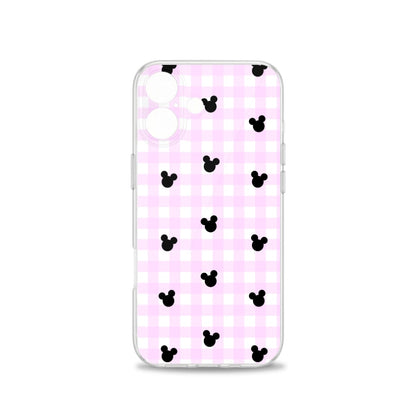 Bright Pink Gingham iPhone 16 Series Mobile Phone Case
