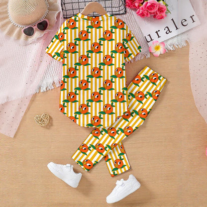 Striped Birdie Kids' Casual Top and Pants Set