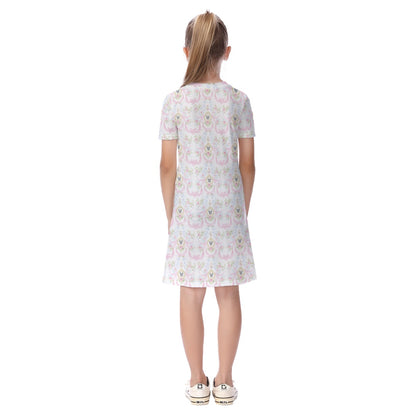 Grandmillenial Garland Kid's Short Sleeve Dress