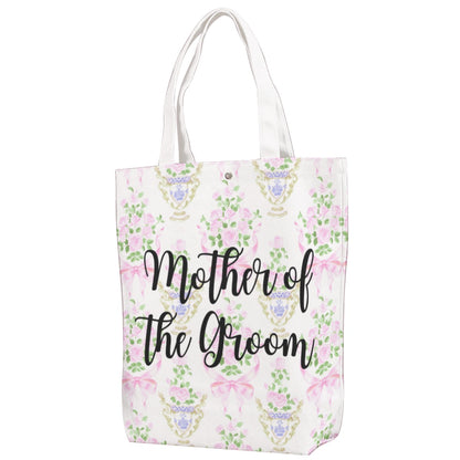 Mother of the Groom Floral Canvas Bag With Shoulder Strap