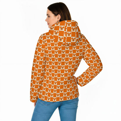 Preppy Pumpkin Unisex Warm Hooded Jacket