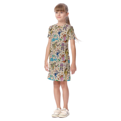 Zoo Animals 2 Kid's Short Sleeve Dress