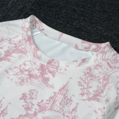 Castle Toile Women's Raglan Sleeve Pajamas