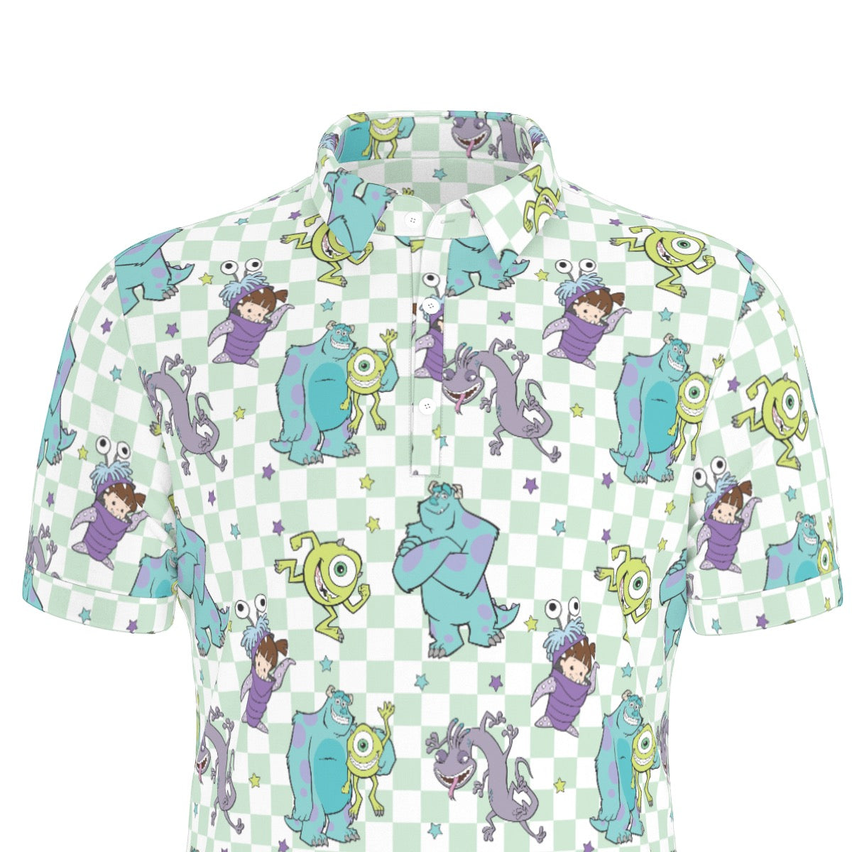 Monsters Men's Stretch Collar Polo Shirt