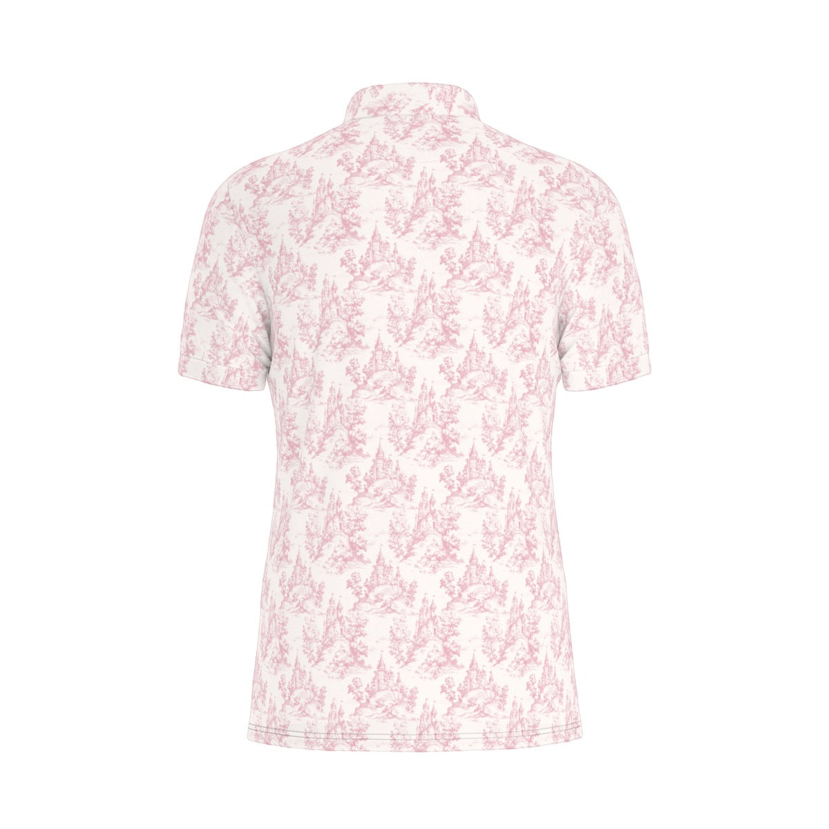 Castle Toile Men's Stretch Collar Polo Shirt