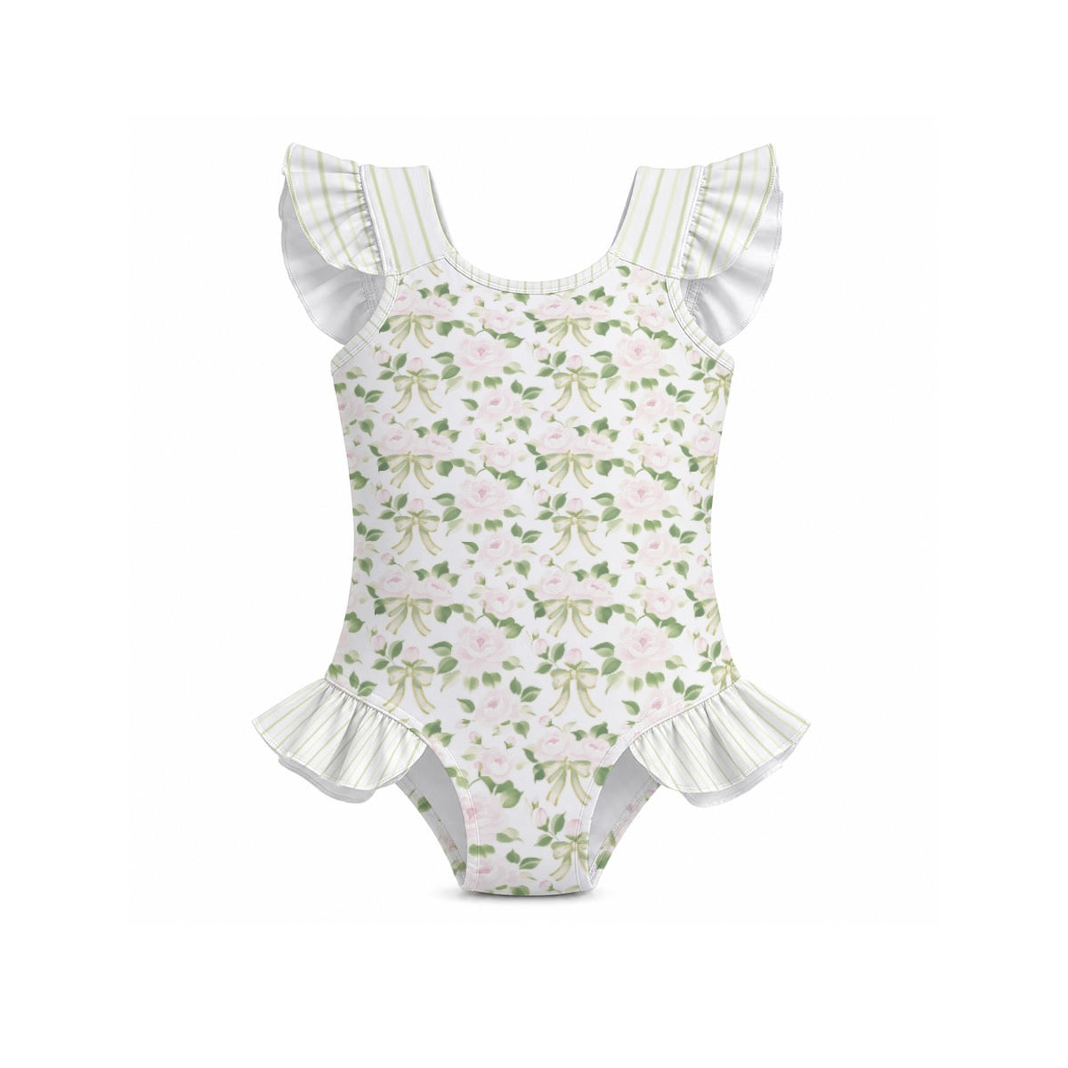 Camilla Girls' Ruffle Sleeve Swimsuit with Bow