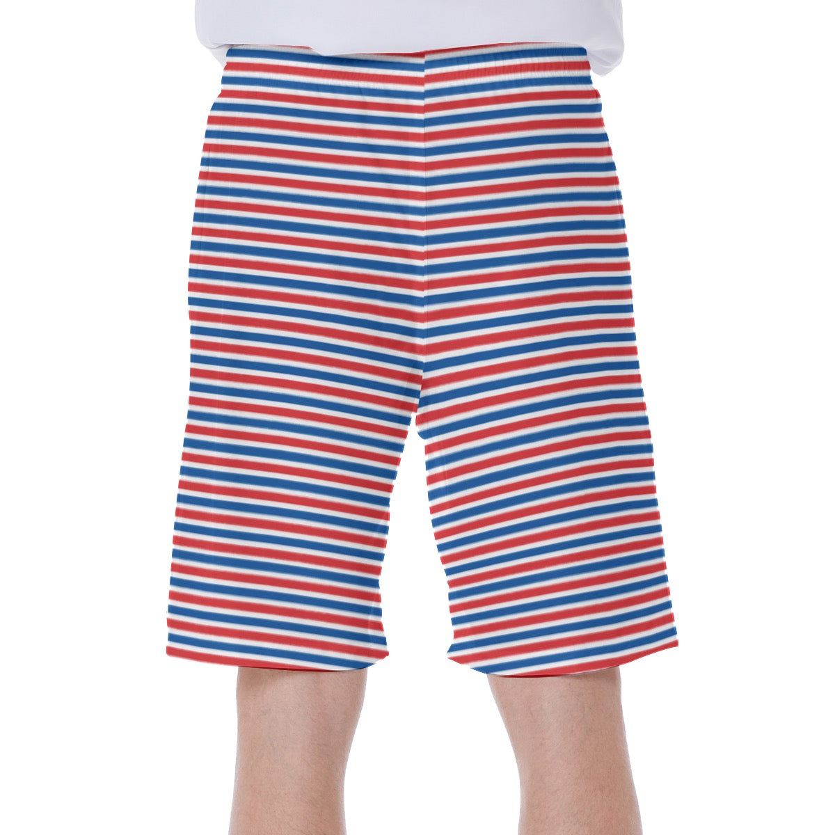 RWB Stripe Men‘s Beach Shorts With Lining