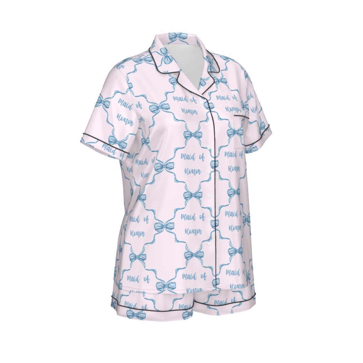 Maid of Honor Women's Pajama Set With Short Sleeve