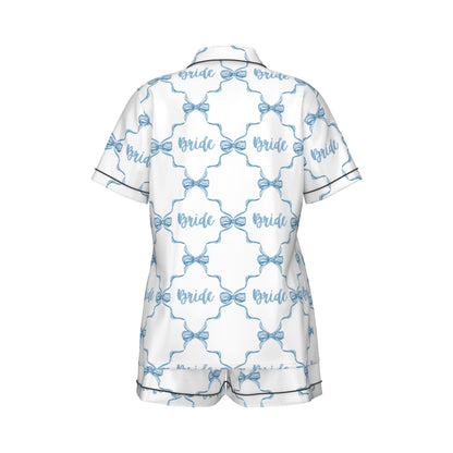 Bride [white] Women's Pajama Set With Short Sleeve
