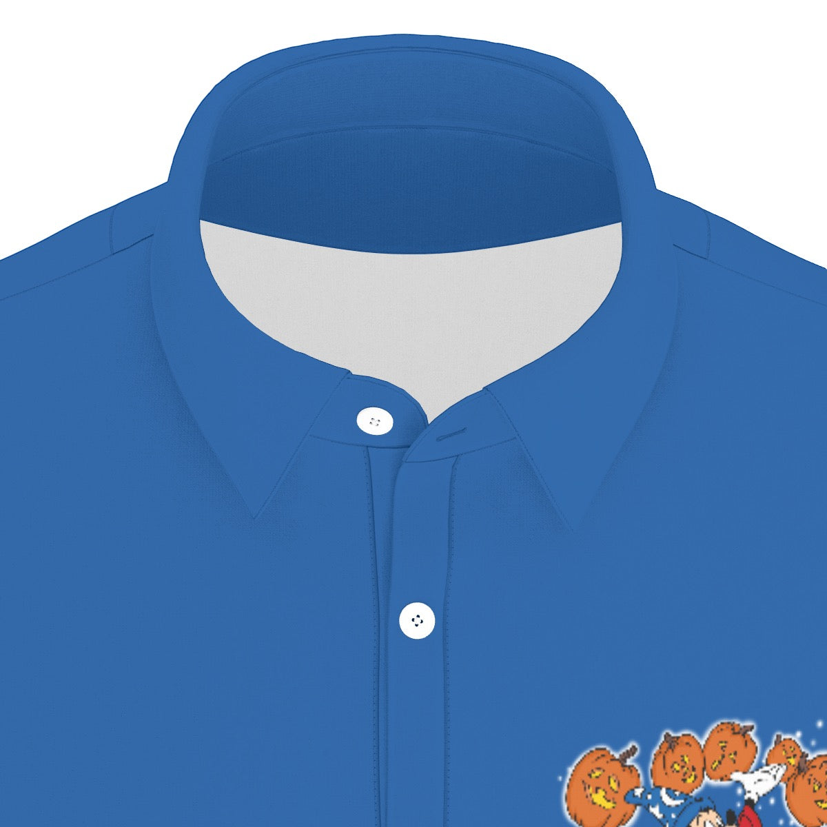 Pumpkin Sorcerer Panel Men's Stretch Collar Polo Shirt