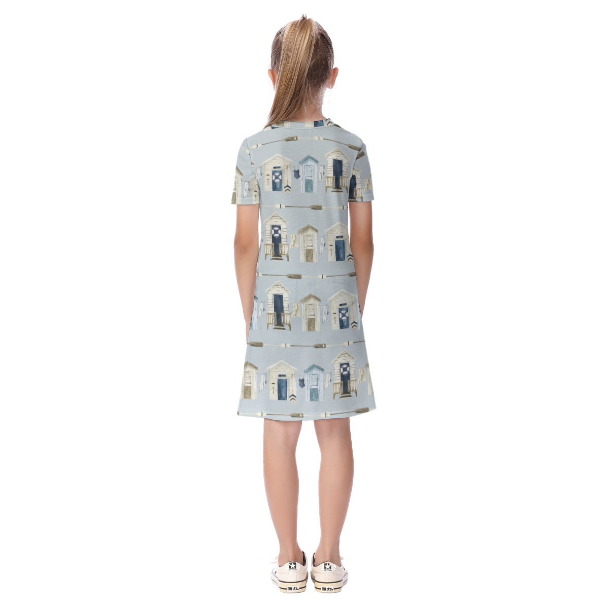 Beach Houses & Oars Kid's Short Sleeve Dress