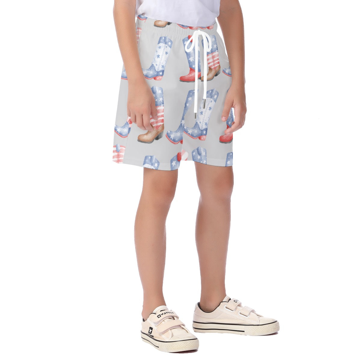 Patriotic Boots Kid's Beach Shorts