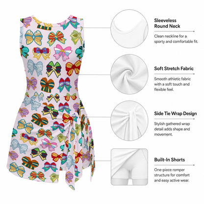 Princess Bows Girls Sports Romper